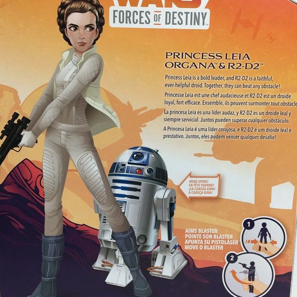 Star Wars Forces Of Destiny Princess Leia Organa R2-D2 Adventure Disney Hasbro - Picture 6 of 12